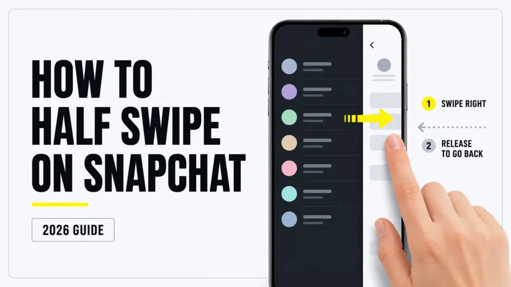 How to Half Swipe on Snapchat in 2026