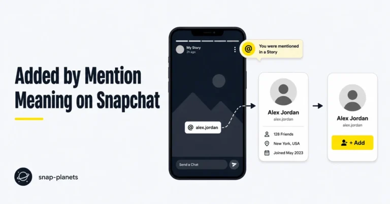 What Does “Added by Mention” Mean on Snapchat
